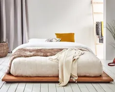 قاب تختخوابی چوبی مدرن و کم تخت توسط تختخوابهای خوابیده