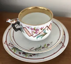 لیوان چای ، بشقاب و بشقاب پرنده سال 1900