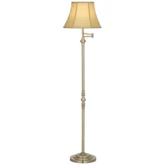 Montebello Collection Antique Brass Swing Arm Floor Lamp - # T8241 | لامپ به علاوه