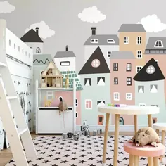 ساخت کاغذ دیواری نقاشی دیواری برای اتاق کودکان (5 ماده موجود)