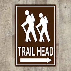 Lilyanaen New Metal Sign Aluminium Sign Street Trailhead Hiking Pet sign for Yard Garage Driveway House Fence for Outdoor & Indoor 8 "x12"