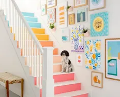 15 ایده برای تزئین دیوار راه پله برای پر کردن فضا با سبک