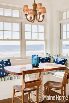 دکور دریایی آبی در یک خانه ماین زیبا