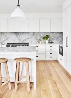 10 ایده طراحی آشپزخانه سفید و روشن