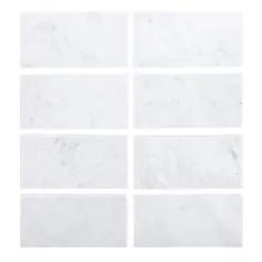 Jeffrey Court Carrara White 3 اینچ x 6 اینچ. کاشی دیواری و کف سنگ مرمر (1 فوت مربع / بسته) -99090 - انبار خانه