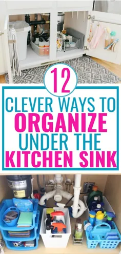12 ایده زیرک سینک ظرفشویی آشپزخانه |  سازماندهی و شلوغ کردن