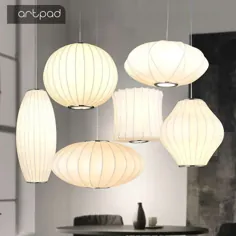 74.52 US $ 19 OFF تخفیف | پارچه ایتالیایی Lamp Nordic Hanging Lamps طراح چراغ های آویز برای اتاق نشیمن اتاق خواب چراغ لامپ رستوران چراغ های روشنایی | چراغ های آویز |  - AliExpress