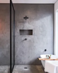 شون فیلیپین در اینستاگرام: ”بتن + مات مشکی =؟  design that آن طراحی حمام مدرن را با قطعات حمام شون داشته باشید.  برای حمام خود به ما پیام دهید و ... "