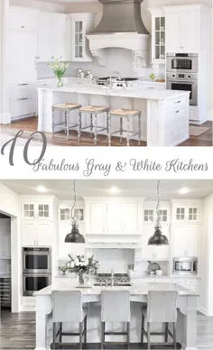 10 آشپزخانه افسانه ای خاکستری و سفید - Tuf & Trim