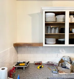 نحوه ساخت قفسه های آشپزخانه شناور DIY