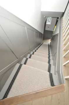 4-059 دونده پله پشمی فرش پشمی Bowloom ، دونده پله نصب شده با Stripe P - نوار اتصال رنگ 2