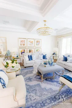 تور خانه پاییزی اتاق خانواده آبی و سفید - طرح رندی گرت