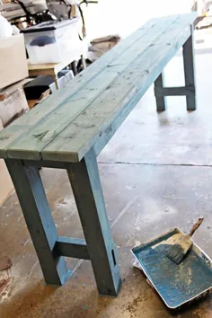 نحوه ساخت میز کنسول بدون ناخن + رنگ لایه لایه شیر