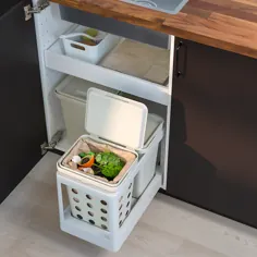 HÅLLBAR قاب بیرون آورنده برای بازیافت ، خاکستری روشن - IKEA