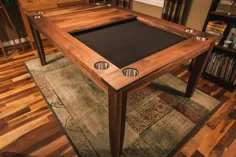 میز بازی روی صفحه گردو با پر کننده های کف و پوشش ورودی