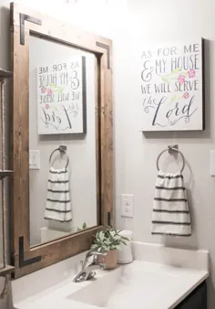 قاب آینه حمام DIY (بدون برداشتن گیره های آینه!) - خانه شاد او