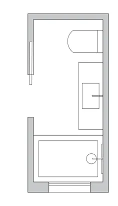 ایده های کوچک چیدمان حمام از یک معمار: نقشه های طبقه و موارد دیگر
