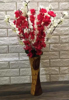 دسته گل گل صورتی و سفید شکوفه VTMT PetalshueÂ® برای دکوراسیون منزل |  دسته گل مصنوعی برای گلدان (18 چوب ، 45 سانتی متر)