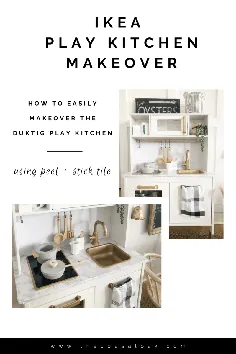 Ikea Play Kitchen Makeover - بلوط ساحلی