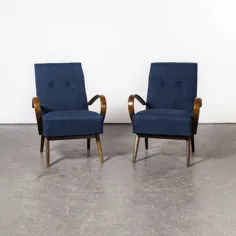 جفت صندلی های بازو روکش دار 1950 توسط جیندریچ هالابالا