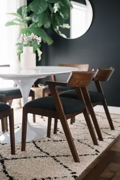 سیاه ، سفید + گردو: اتاق ناهارخوری ما با صندلی ناهار خوری Article Zola - 204 PARK تازه سازی کنید