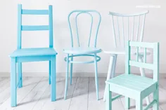 Stühle lackieren: DIY Ombré Stühle mit Sprühfarbe gestalten - بهترین چیزها