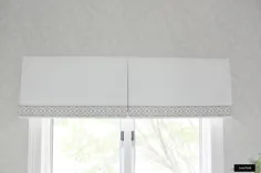 Box Pleated Valance White Linen Samuel & Sons Aubree Lace |  اتسی