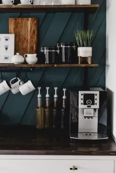 یک ایستگاه قهوه DIY مدرن [برای خانه] - عشق را جشن بگیرید