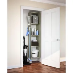 Closet Evolution 16 in. W Rustic Gray Wood Utility Closet Tower