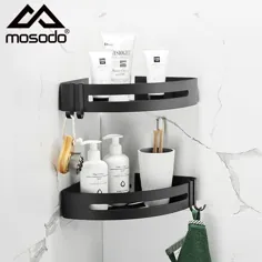 قفسه حمام Mosodo سازمان دهنده قفسه حمام قفسه های گوشه ای قفسه های گوشه ای آلومینیوم دیواری