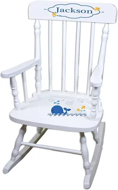 صندلی گهواره ای کودکانه سفید نهنگ آبی