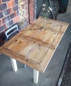 Tisch im Landhaus-Stil aus Bauholz Svenja 180x90cm |  اتسی