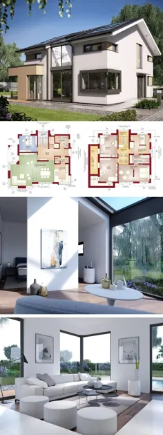 Einfamilienhaus EVOLUTION 122 V2 mit Satteldach - |  HausbauDirekt.de