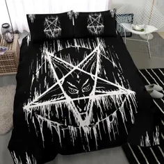 Satanic Melting Pentagram نسخه بزرگ 3 قطعه لحاف |  اتسی