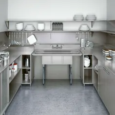 3 سینک ظرفشویی آشپزخانه تجاری از جنس استنلس استیل NSF با 2 تخته آب 54 "