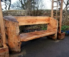 Rustic Log Bench برای پارک های بازی |  تجهیزات بازی چوبی در فضای باز بریتانیا