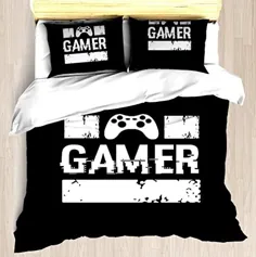 Gamer - Video Player Player Gaming - Set Cover Duvet Cover Soft Comforter Cover Pillowcase Bed Bed Set بی نظیر چاپ طرح الگوی گل پوشش لحاف پوشش پتو Twin / XL اندازه