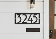شماره های خانه های بزرگ افقی پلاک آدرس مدرن خانه |  اتسی