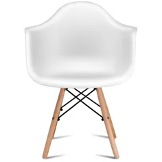 صندلی صندلی صندلی ناهار خوری مدرن مدرن قرن میانی ساق پاها چوبی سفید جدید - Walmart.com