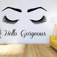 مژه های تزئینی دیواری زیبایی وینیلی استیکر آرایشی وال آرت |  اتسی