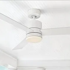 پنکه سقفی مرطوب LED 52 "Forms Modern Axis Matte White - # 58W46 | لامپ های Plus