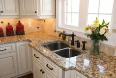 میزهای گرانیت تزئینی Giallo به ظرافت در آشپزخانه می افزایند