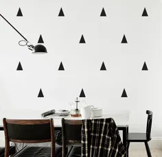 عکس برگردان دیواری وینیل مثلث: Bohemian هندسی با اندازه های مختلف |  اتسی