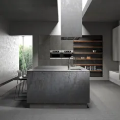 آشپزخانه های سرامیکی - درب آشپزخانه سرامیک فوق العاده مدرن