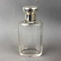 عطر بطری عطر شیشه نقره استرلینگ Vintage Art Deco c1923
