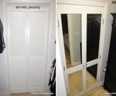DIY Mirrorred Cloet Door Makeover