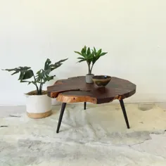 تکه جامد میز قهوه چوبی