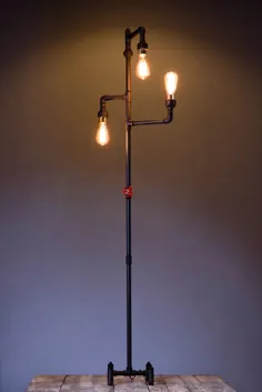 Lamp Floor Lamp 3-fixing اتاق نشیمن Steampunk شامل لامپ نیست