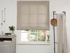 Linen Roman Blind Roman Blind Linen Roman Shade in Natural |  اتسی