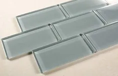 Marble 'n things Ice Mist Glossy - کاشی شیشه ای خاکستری آبی 3x6 - کاشی حمام و کاشی Backsplash آشپزخانه